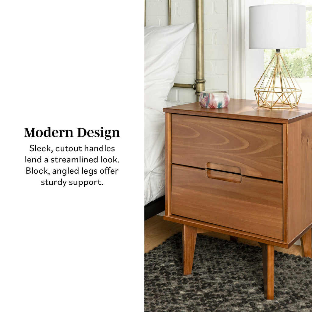 Sloane Two-Drawer Nightstand, Caramel — product view 4