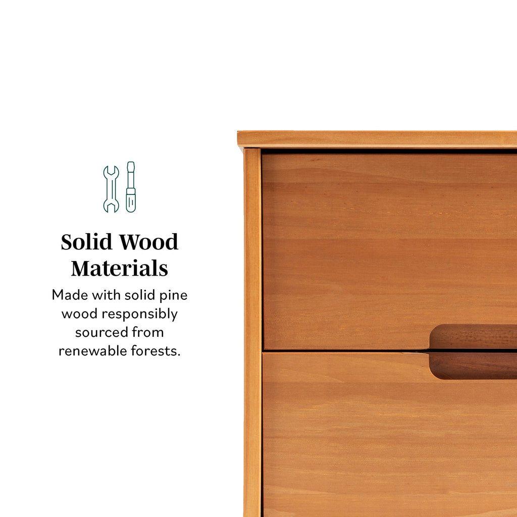 Sloane Two-Drawer Nightstand, Caramel — product view 2