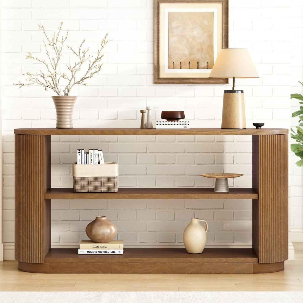Fluted Modern Entryway Console Table