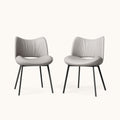 Curved Back Upholstered Dining Chairs — Set of 2
