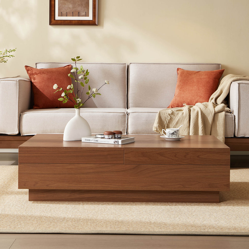 Expandable Walnut Coffee Table with Hidden Storage — product view 4