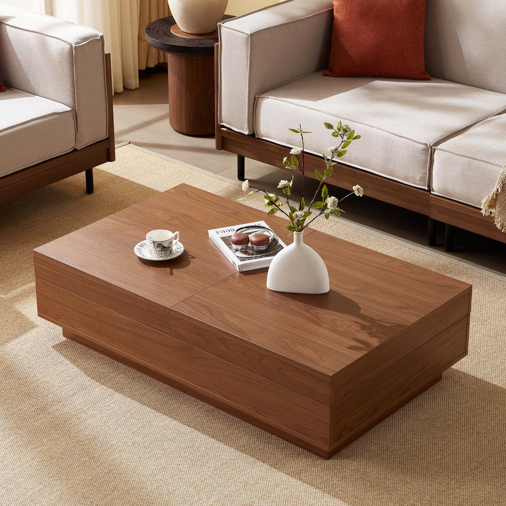 Expandable Walnut Coffee Table with Hidden Storage — product view 5