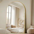 MELOMOIR Arched Full-Length Floor Mirror Gold