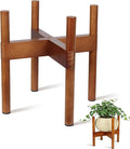 Wood Plant Stand Indoor Mid-Century Modern 2-Height