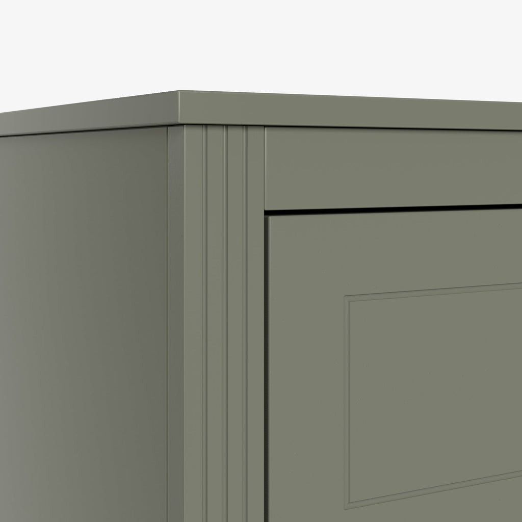 Modern 6-Drawer Dresser with Solid Wood Legs, Olive Green — product view 5
