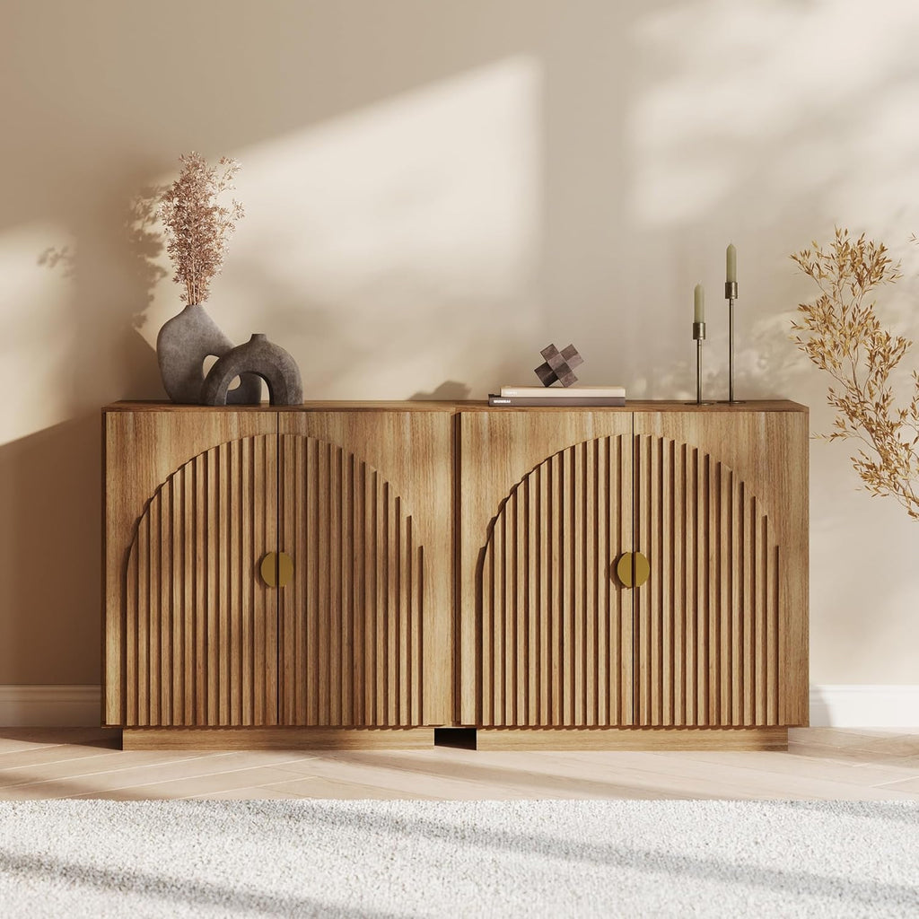 Modular Fluted Sideboard Cabinet - Set of 2