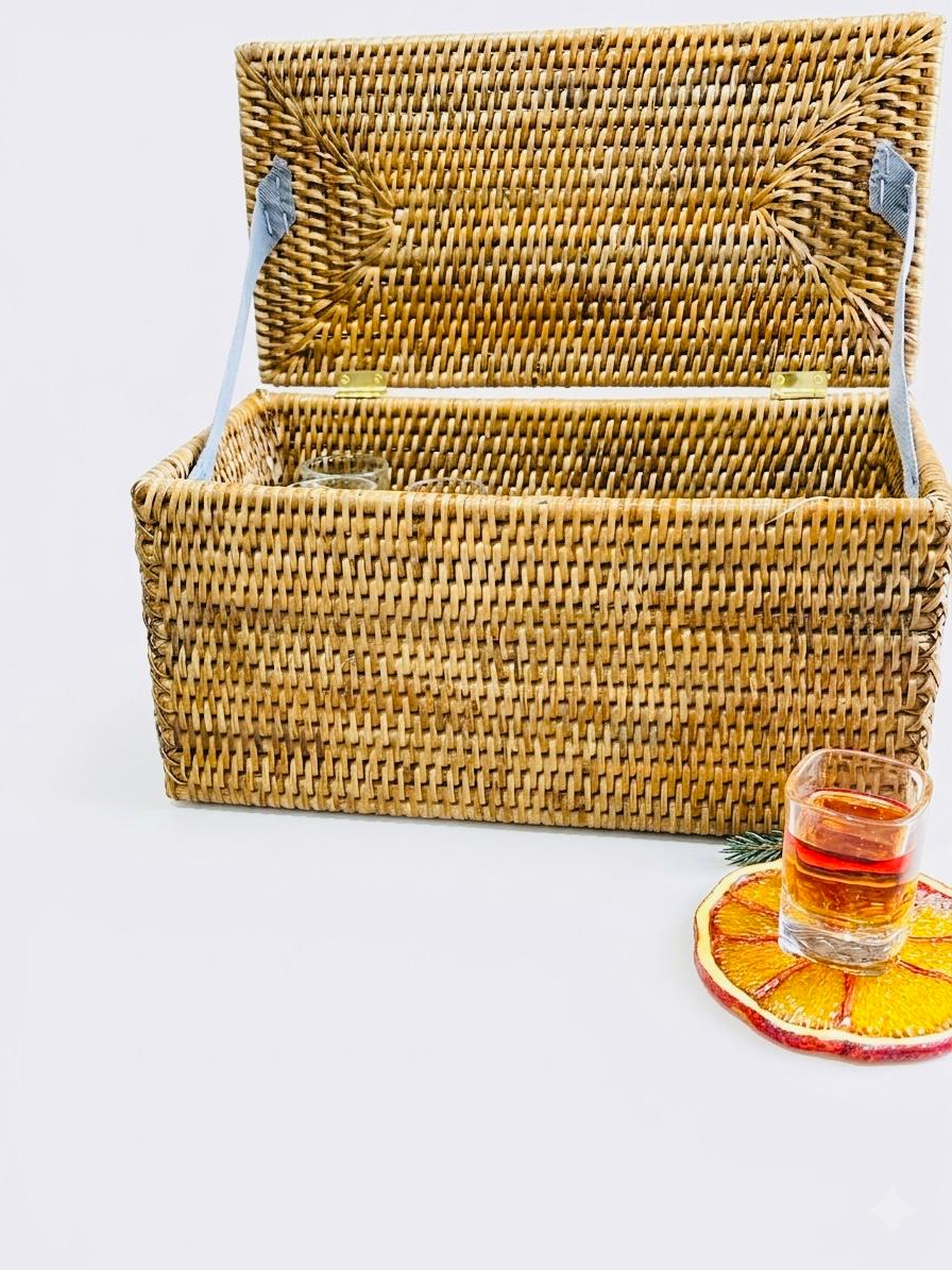 Rattan Double-Roll Storage Chest — product view 5