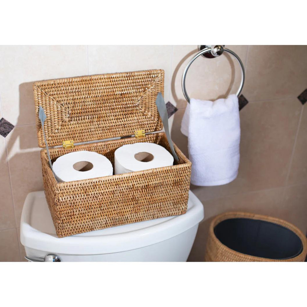 Rattan Double-Roll Storage Chest — product view 3