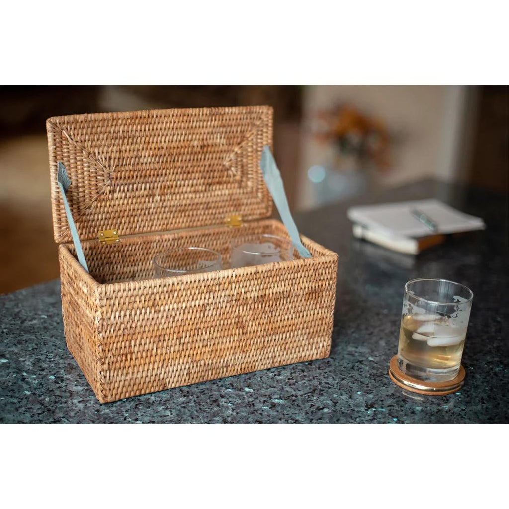 Rattan Double-Roll Storage Chest — product view 2