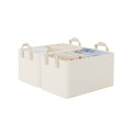Soft-Touch Fabric Storage Bins with Handles — Set of 2