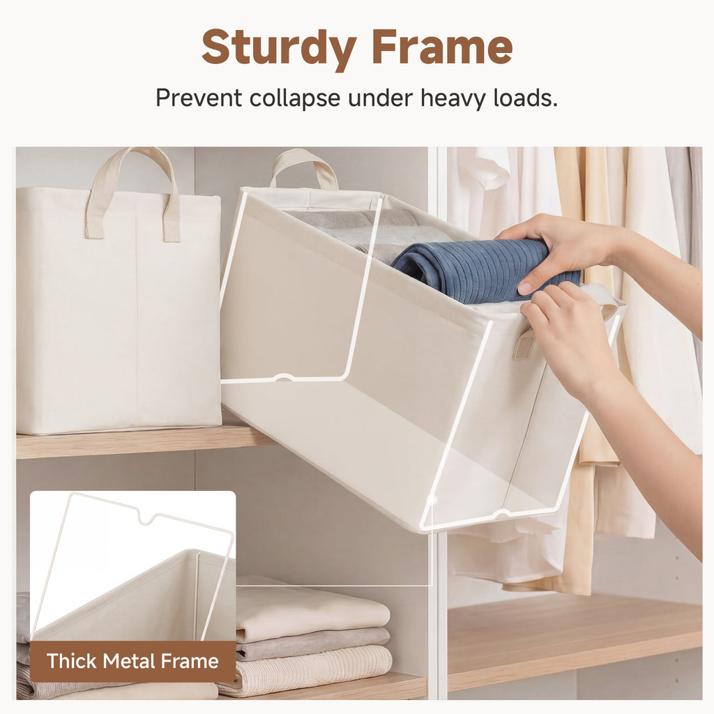 Soft-Touch Storage Bins with Handles, Medium, Set of 2 — product view 5