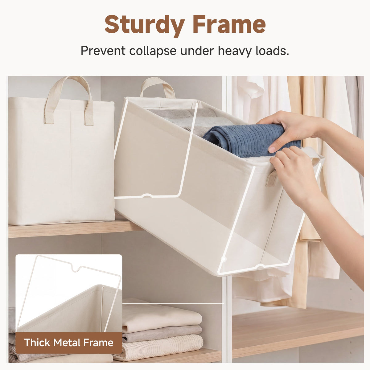Soft-Touch Storage Bins with Handles, Medium, Set of 2 — product view 5