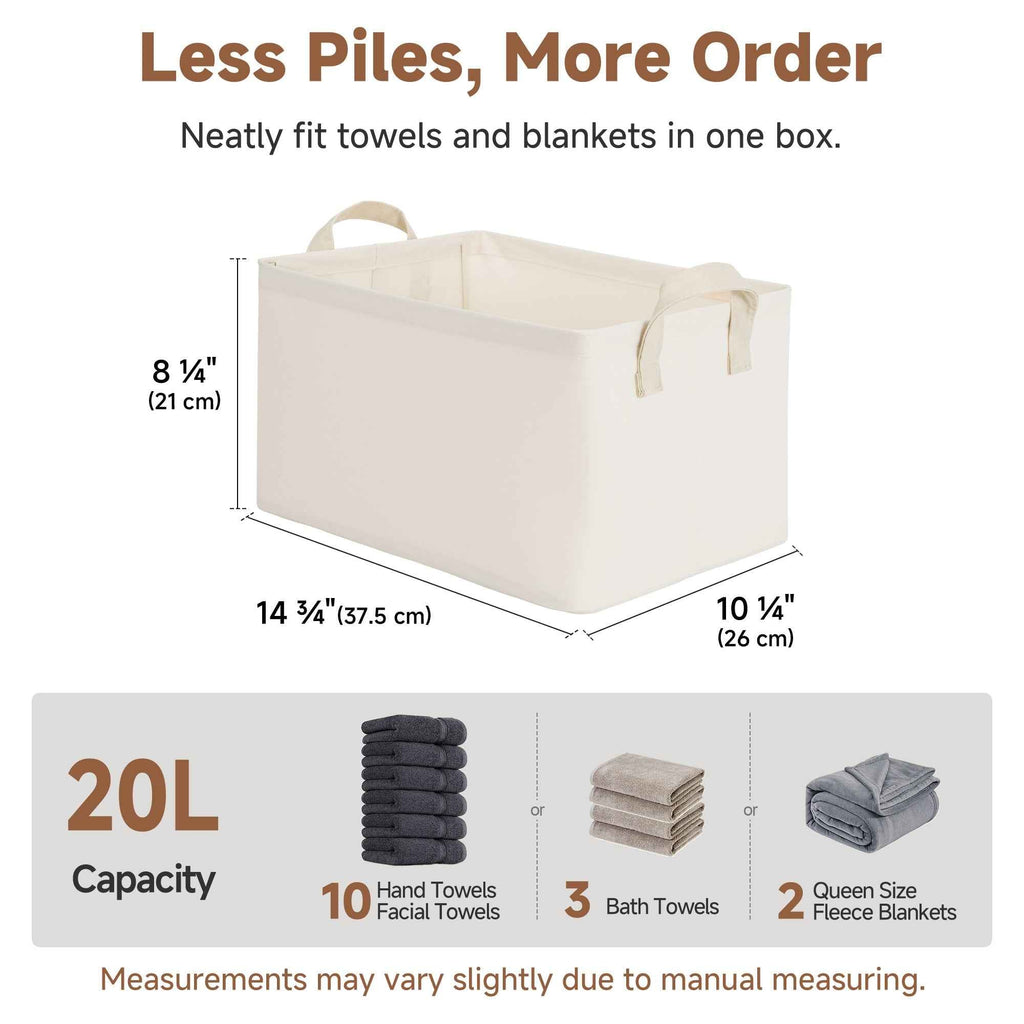 Soft-Touch Storage Bins with Handles, Medium, Set of 2 — product view 3