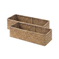 Flat Seagrass Toilet Paper Basket — Handwoven, Set of 2