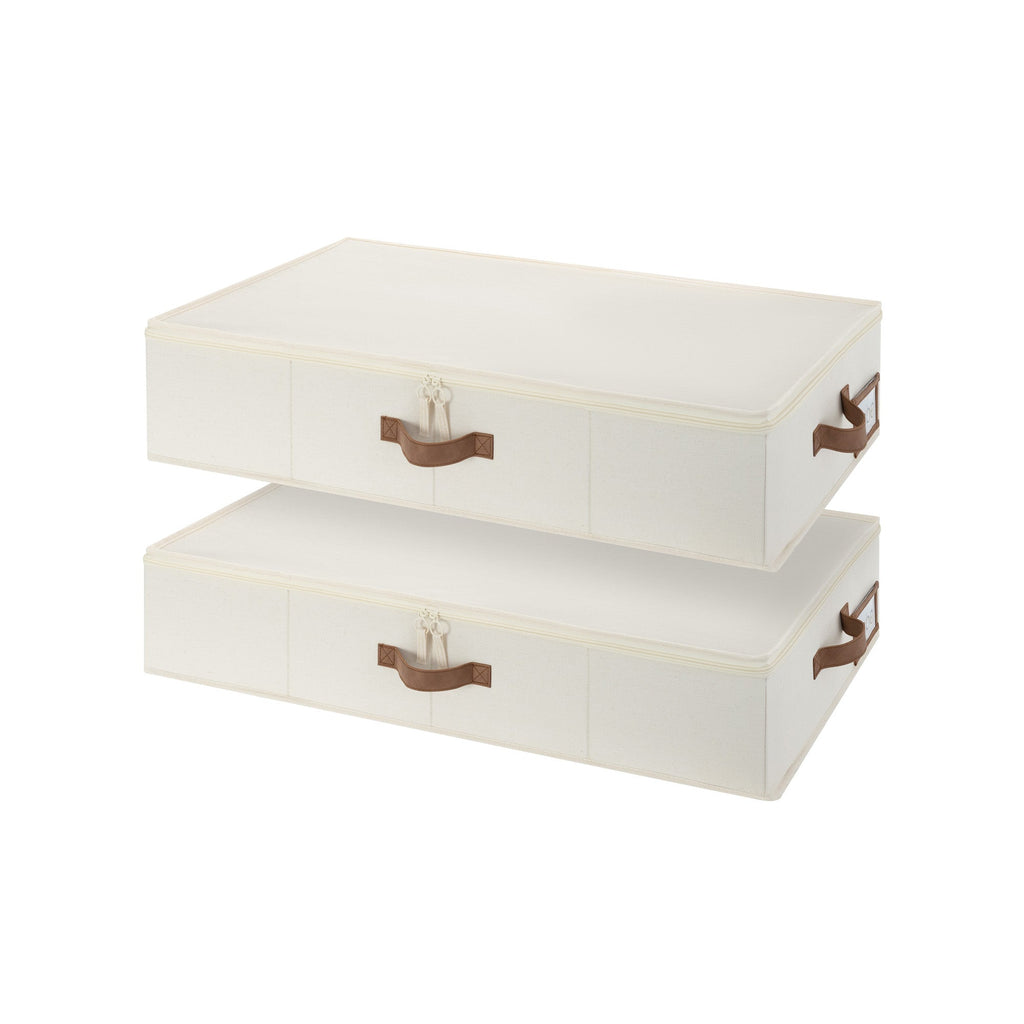 Under Bed Storage Bins with Label Holder — Set of 2