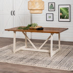 Brennan Solid Wood Trestle Dining Table, Rustic Oak, 72 in. — product view 2
