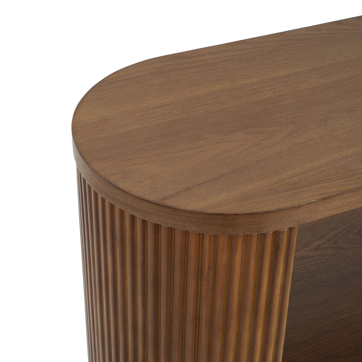 Fluted Entryway Console Table, Brown, 58.9 in. — product view 5
