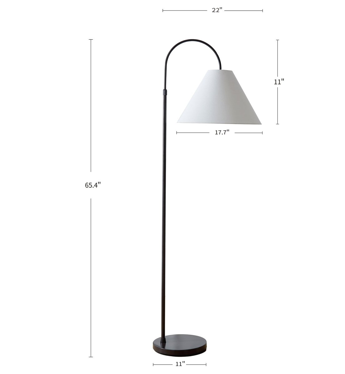 Arcadia Adjustable Bronze Floor Lamp — product view 5