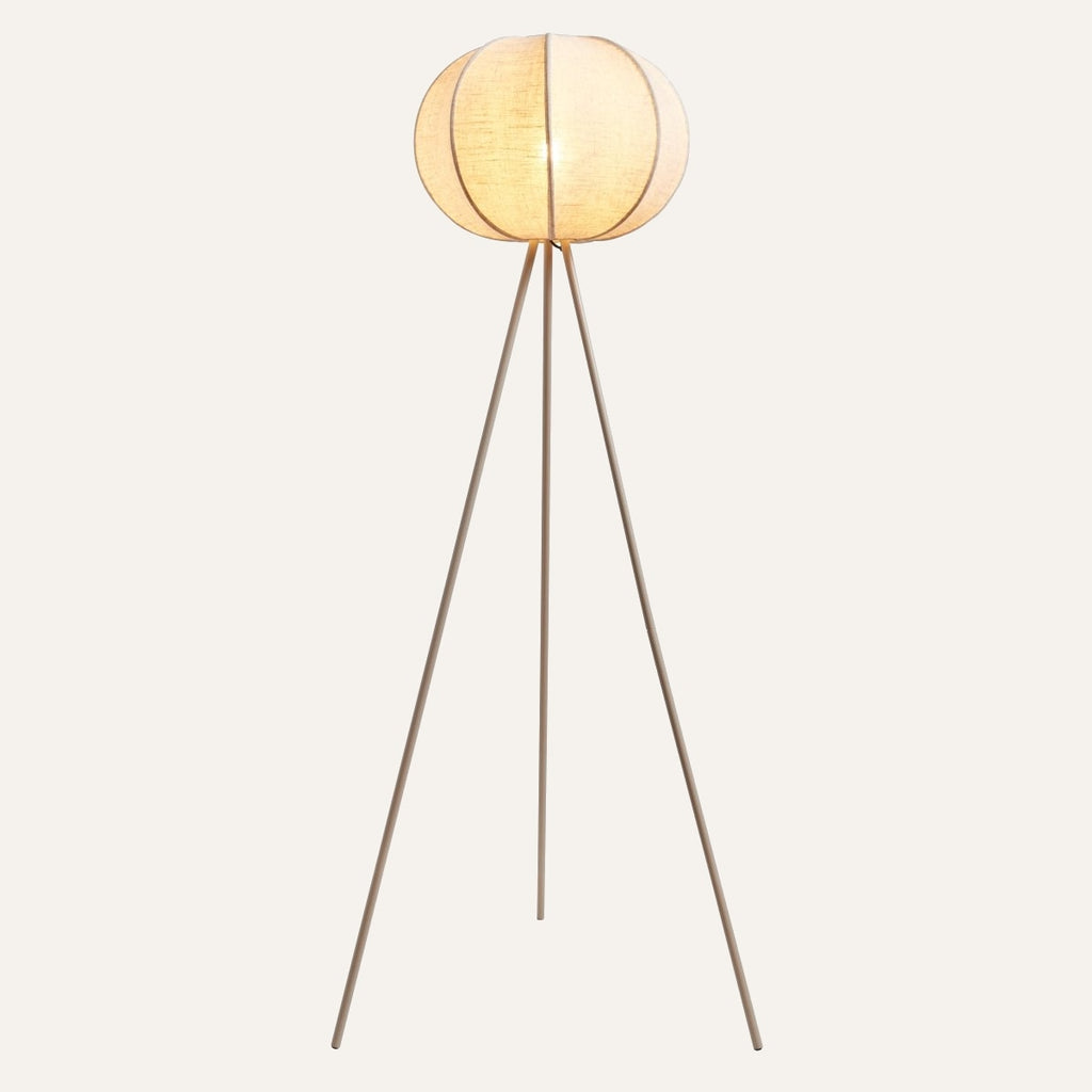 Linen Lantern Shade Tripod Floor Lamp - Boho 65in