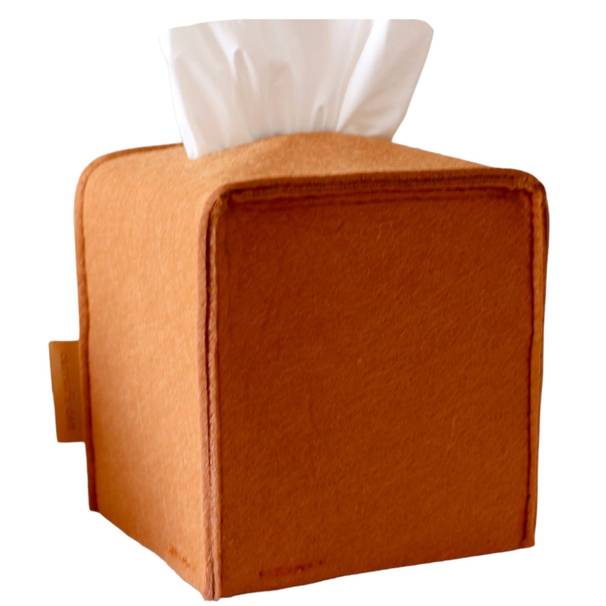 Minimalist Felt Tissue Box Cover — Square