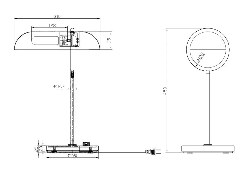 Halo I Chrome Table Lamp with Dimmer, 17.7in — product view 5