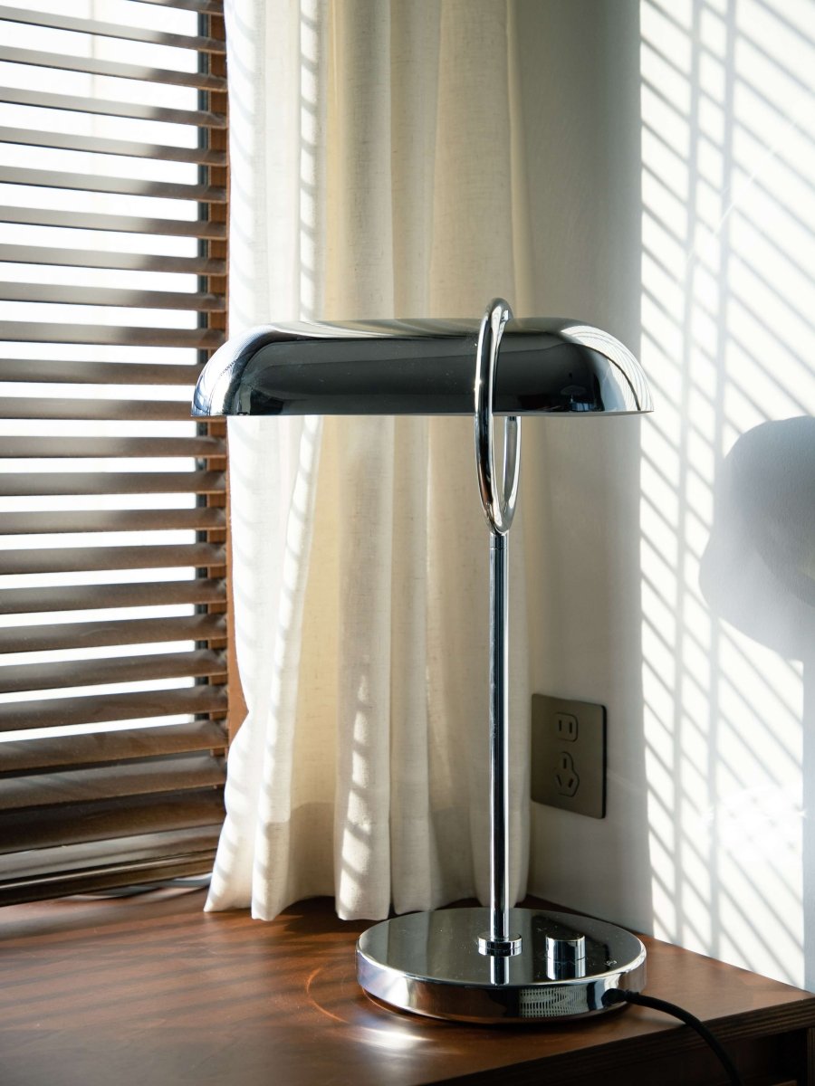 Halo I Chrome Table Lamp with Dimmer, 17.7in — product view 2