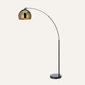 Hana Arc Floor Lamp - Chrome Brass Statement 72in