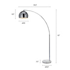 Hana Chrome Arc Floor Lamp, 67in — product view 5