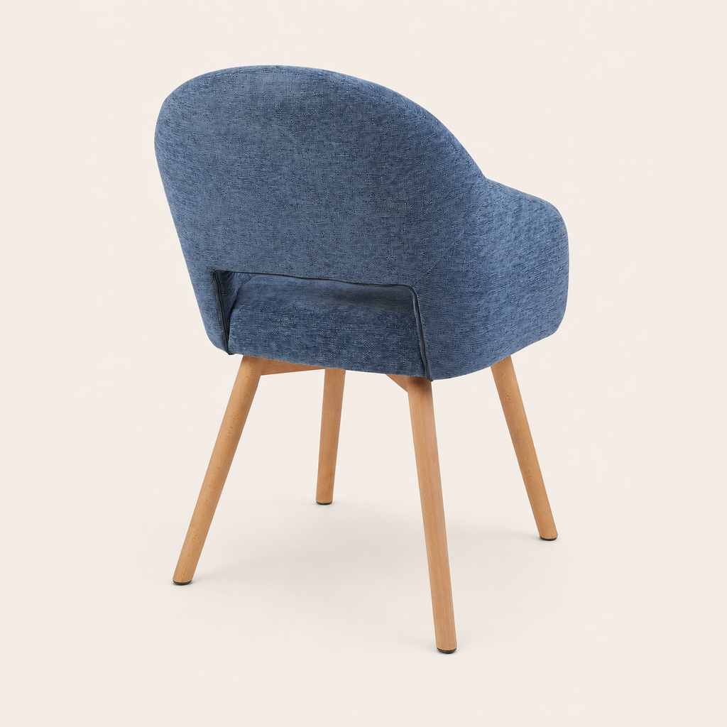Lirwood Upholstered Dining Chairs, Navy, Set of 2 — product view 4