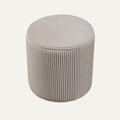 Velvet Pumpkin Ottoman - Modern Round Accent Seat