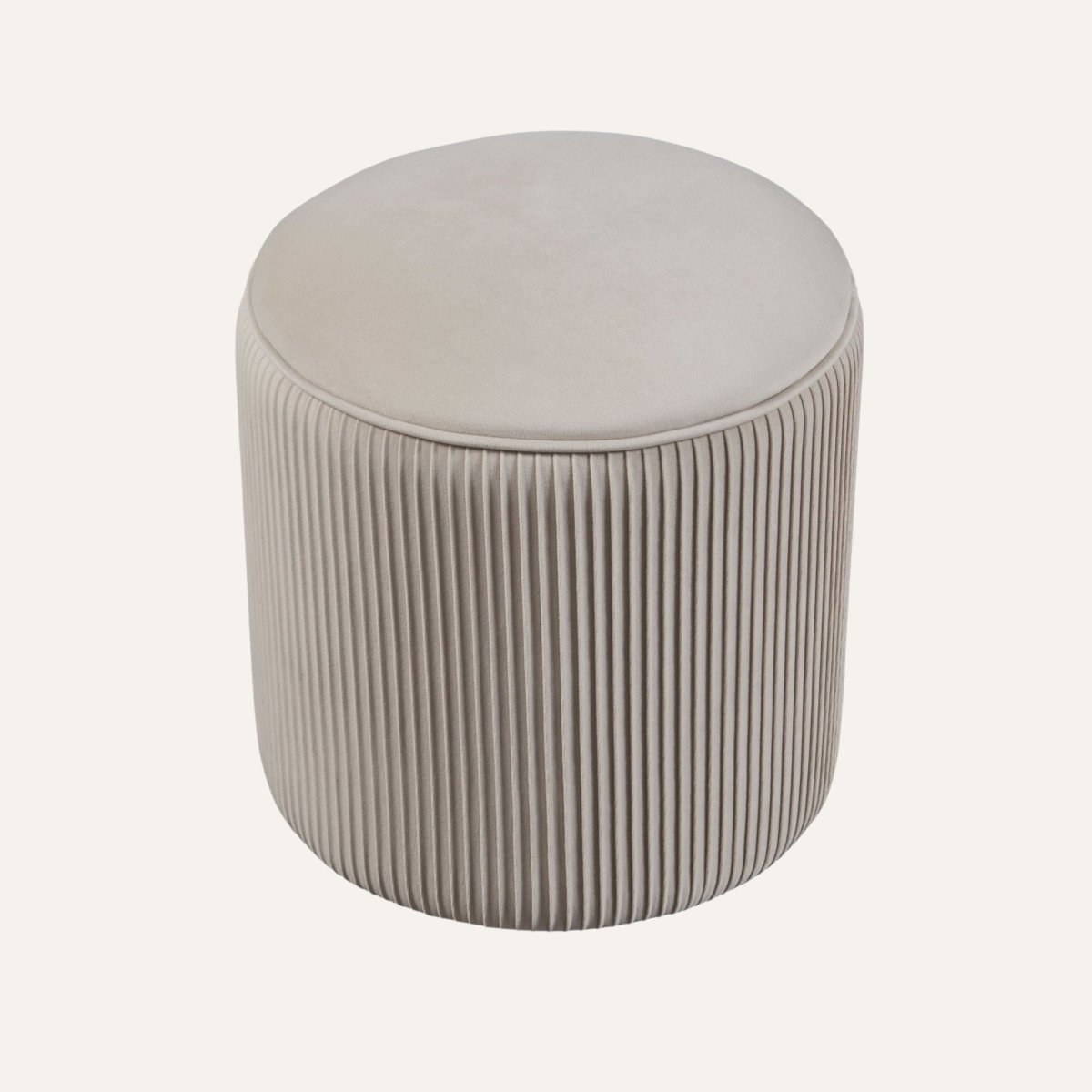 Velvet Pumpkin Ottoman - Modern Round Accent Seat