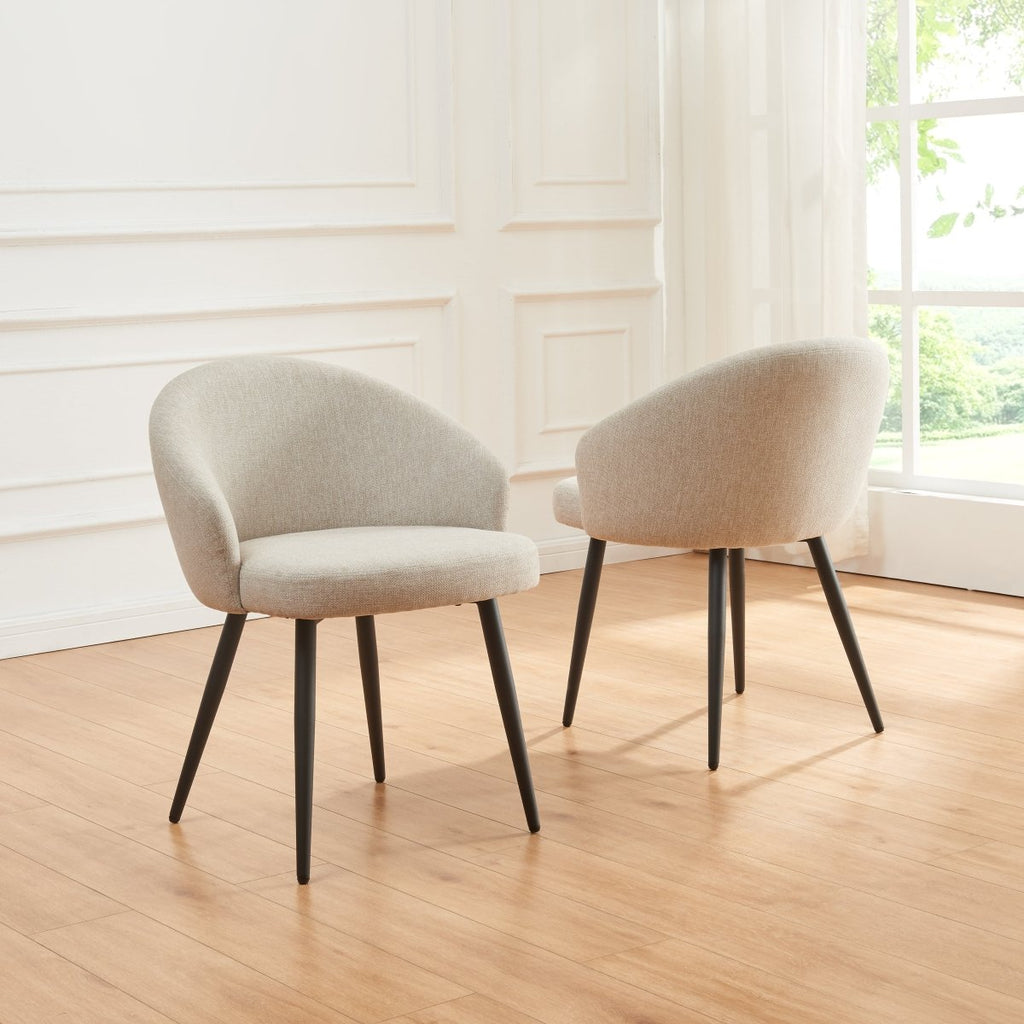 Sereni Upholstered Dining Chairs, Sand, Set of 2 — product view 3