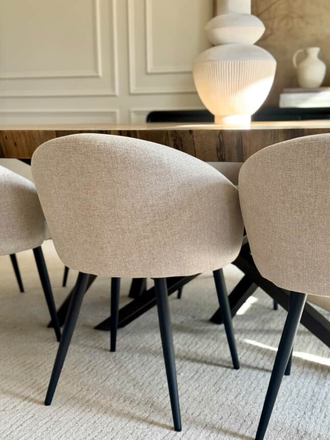 Sereni Upholstered Dining Chairs, Sand, Set of 2 — product view 2