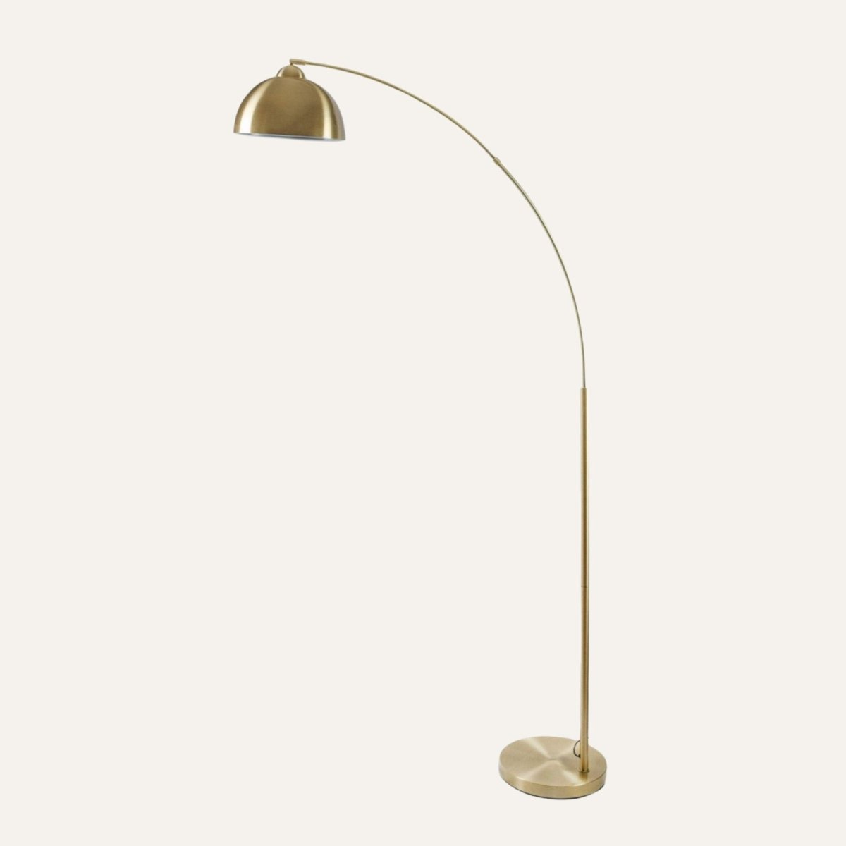 Antique Brass Arc Floor Lamp - Extra Tall Statement Arched Lighting 79in